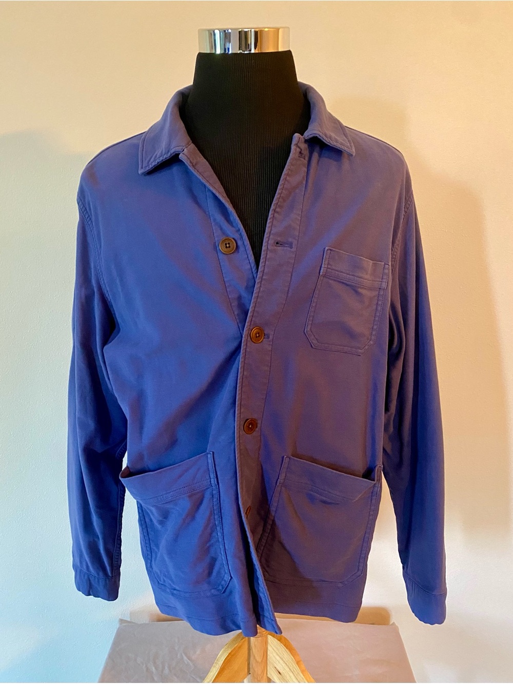 Peter Millar Men's Purple /Royal Blue Button-Front Shirt Jacket